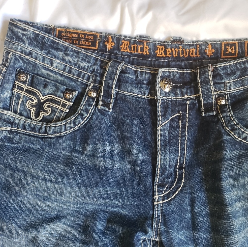 GREAT! Rock Revival - Men's Buckle Jeans Waist 34